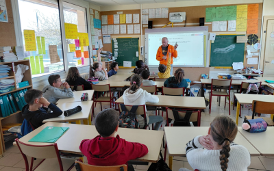 Intervention pédagogique à Nérigean